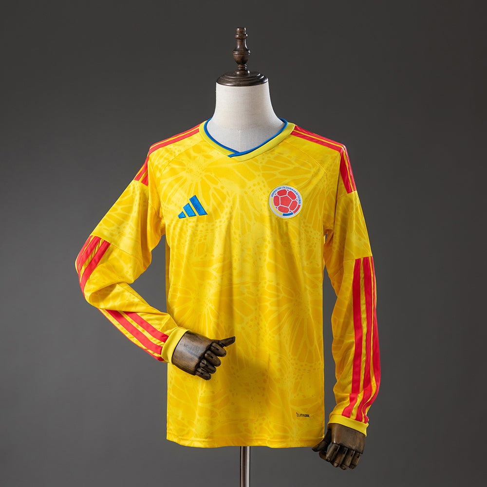 Colombia Home Jersey 2026 World Cup Long Sleeves Football Kit Soccer Shirt