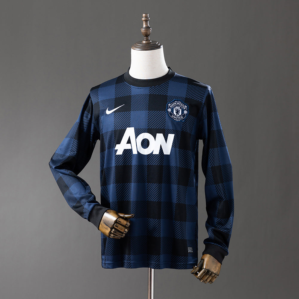 Man United Jersey 2013-14 Away Retro Football Kit Long Sleeves