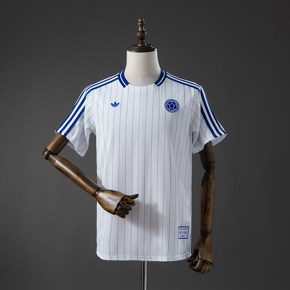 Colombia Terrace Icons T-Shirt White 2026 World Cup Football Kit Soccer Jersey