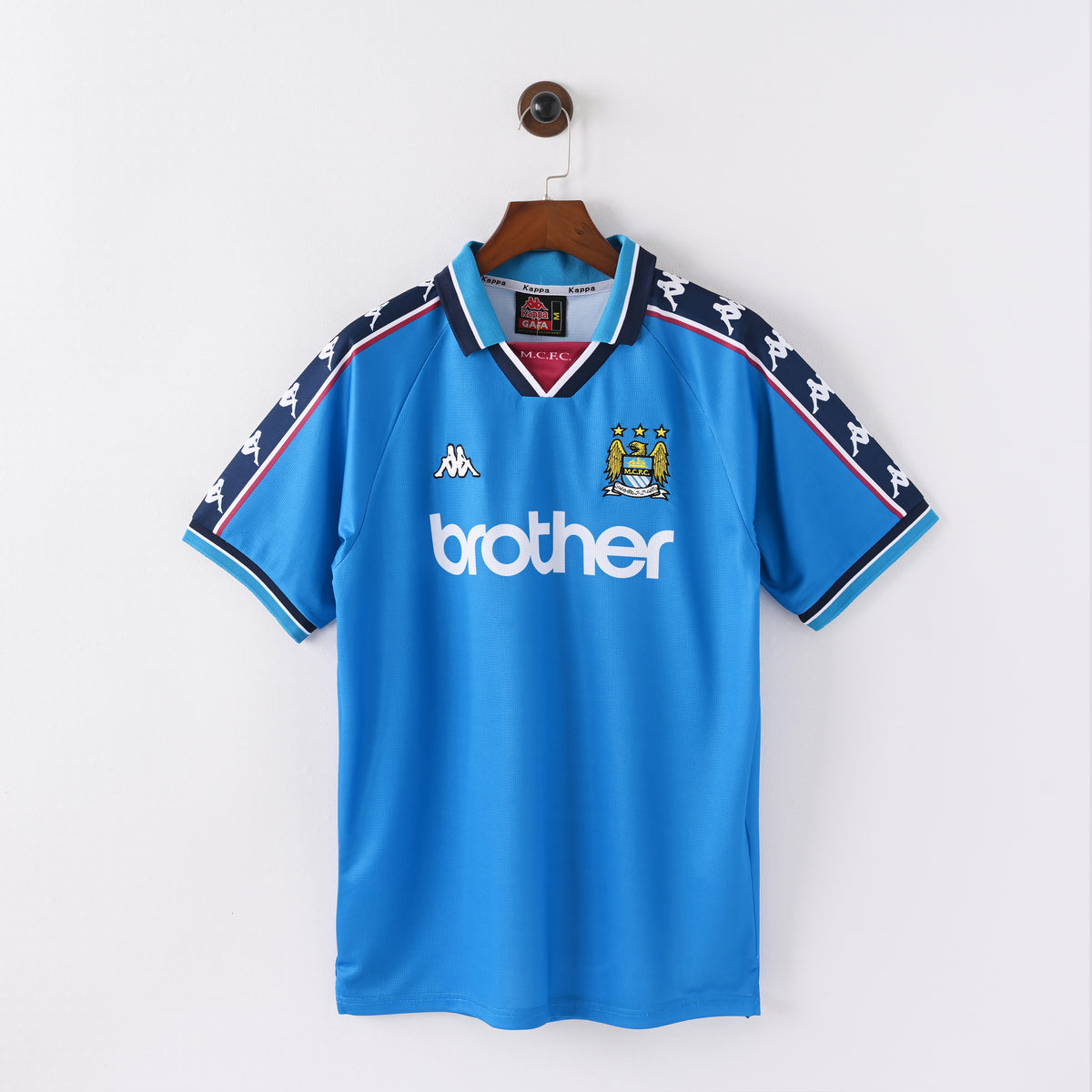 Retro Manchester City Jersey 1997-98 Home Football Kit Soccer Jersey