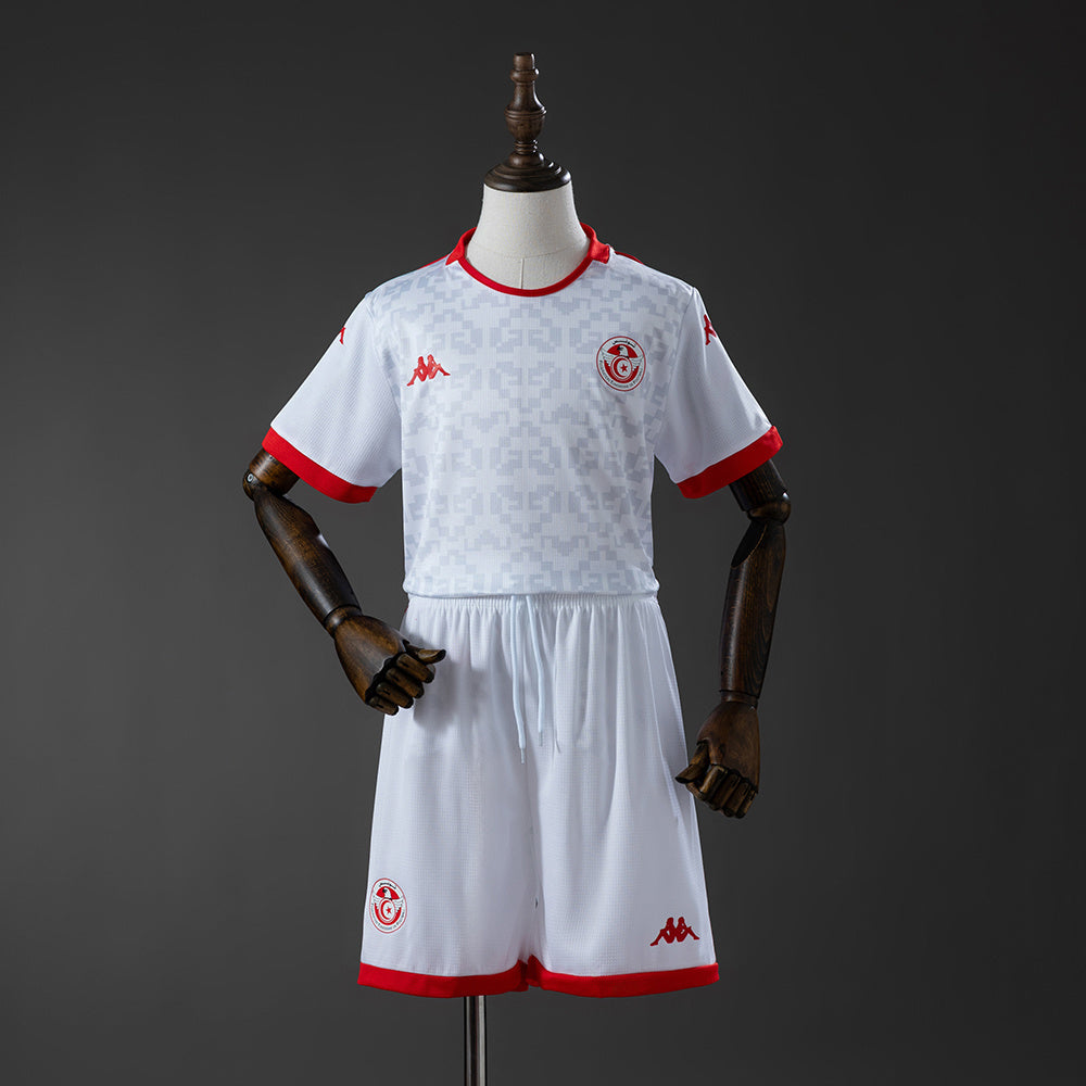 Kids Tunisia Away Jersey 2026 World Cup Football Kit Soccer Shirt