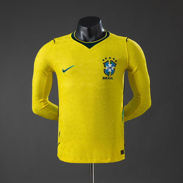 Player Version Brazil Home Jersey 2026 World Cup Long Sleeves Football Kit Soccer Shirt